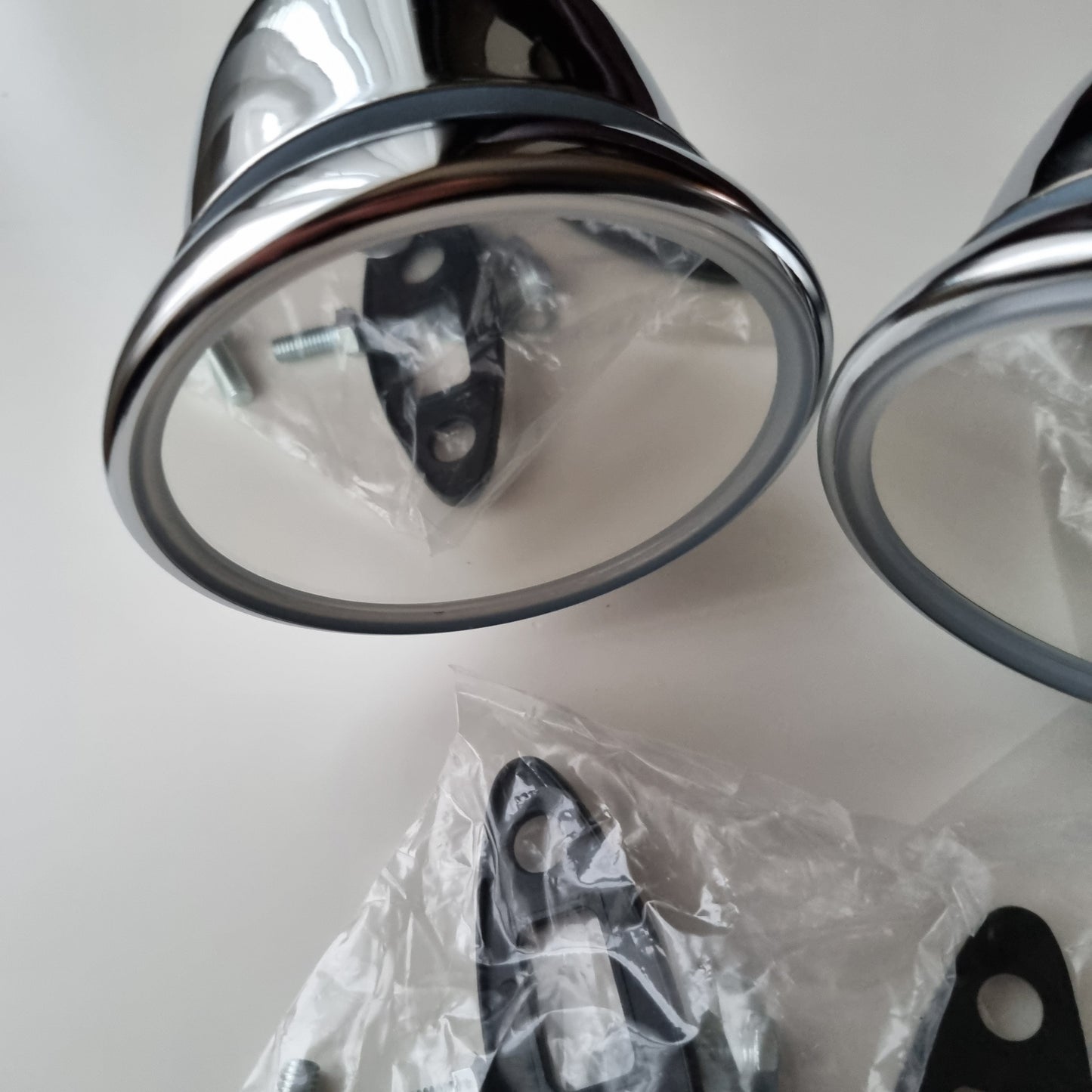 Torpedo Style Chrome Cup Mirror Set