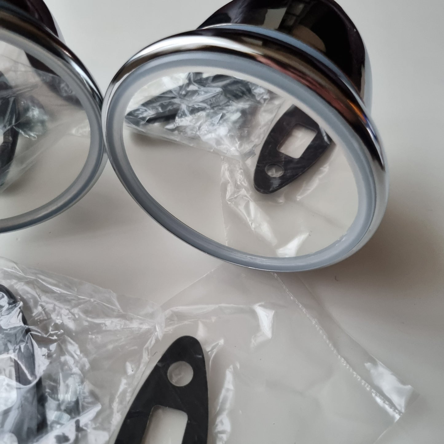 Torpedo Style Chrome Cup Mirror Set