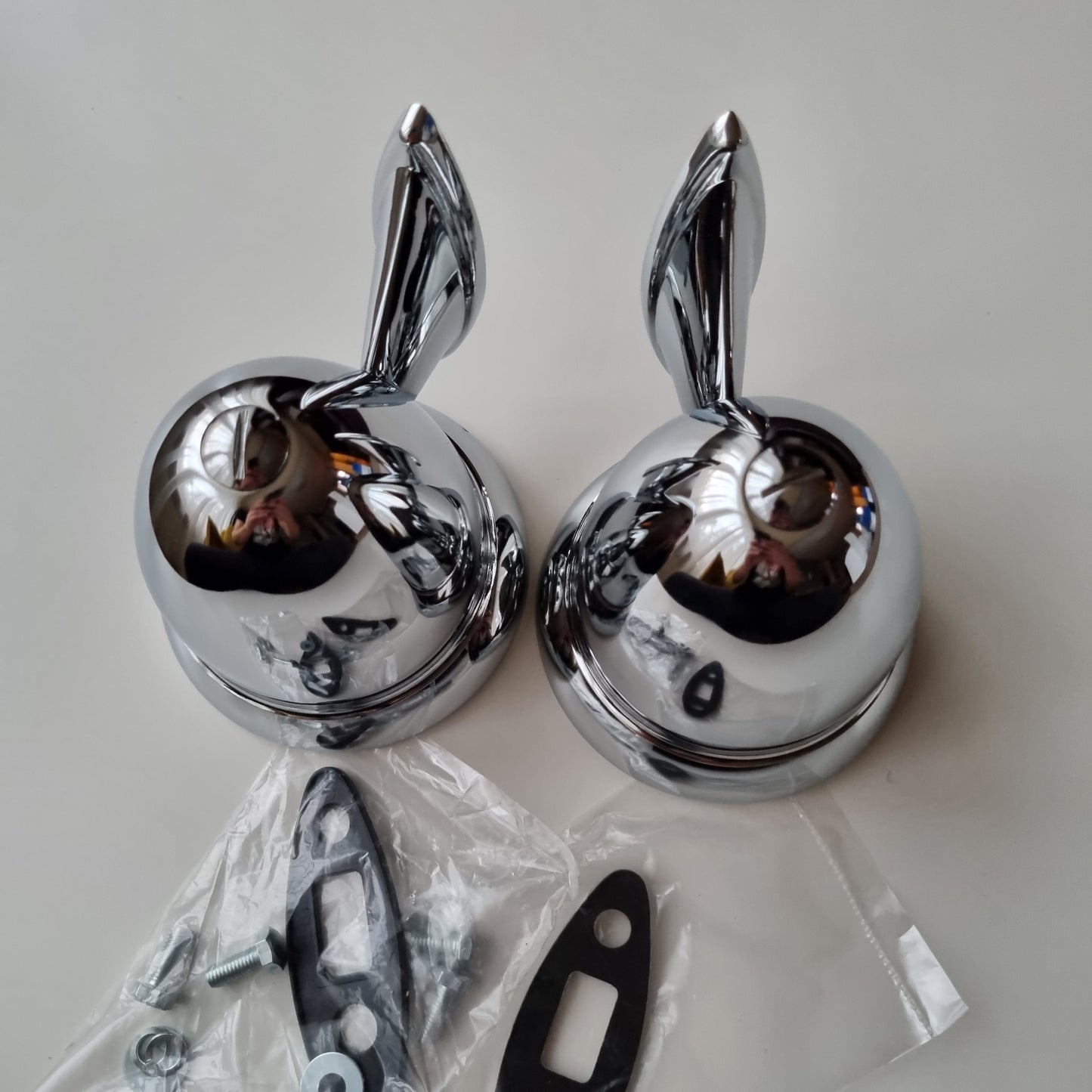 Torpedo Style Chrome Cup Mirror Set