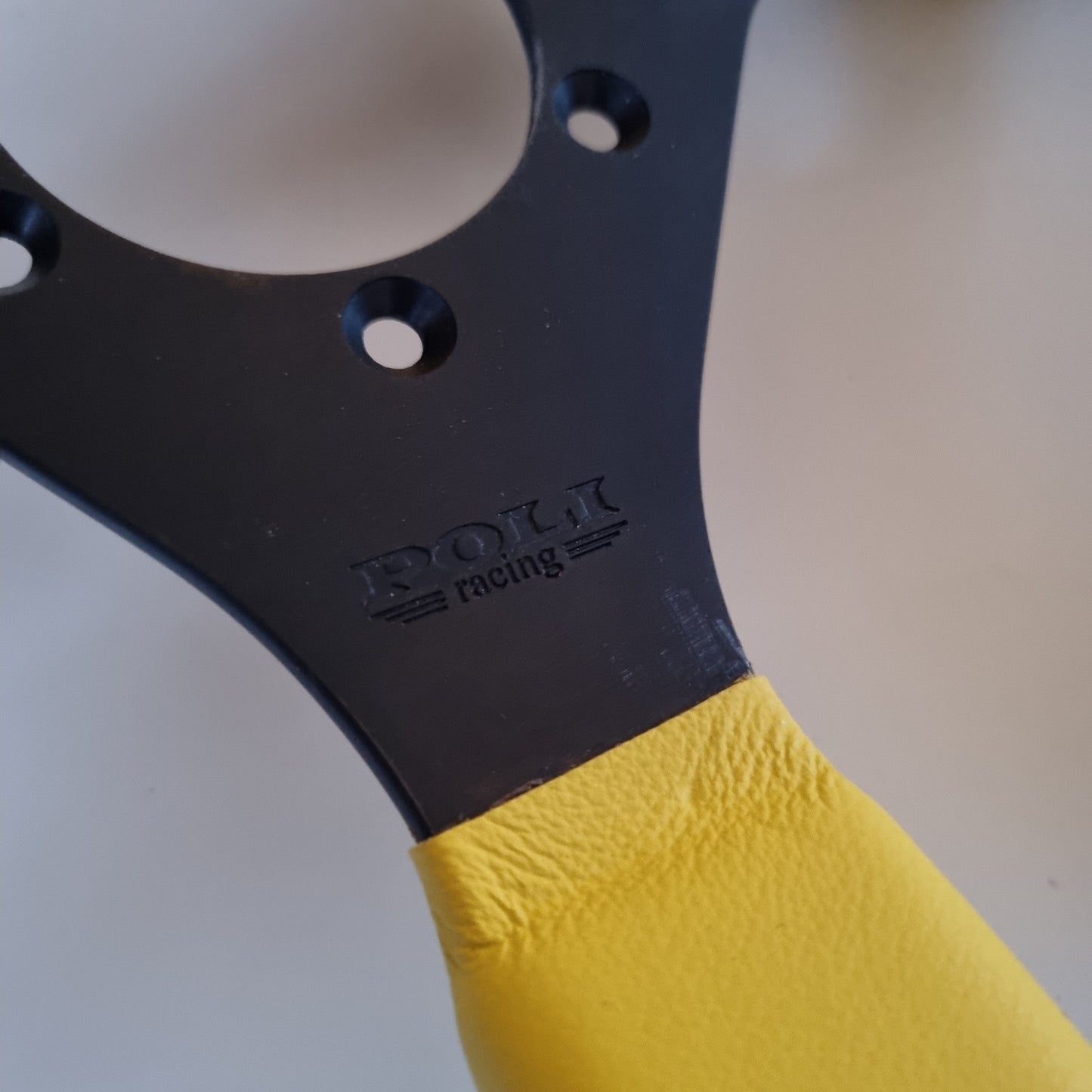 Poli Racing By SELM Yellow/Black Steering Wheel