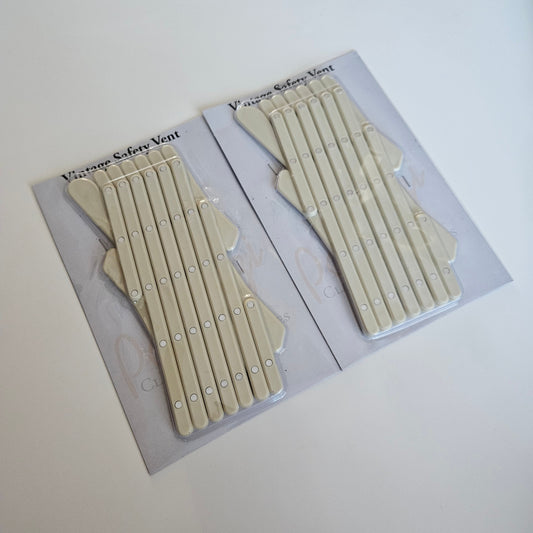 Beige Vintage Safety Vent Set (2 Pieces)