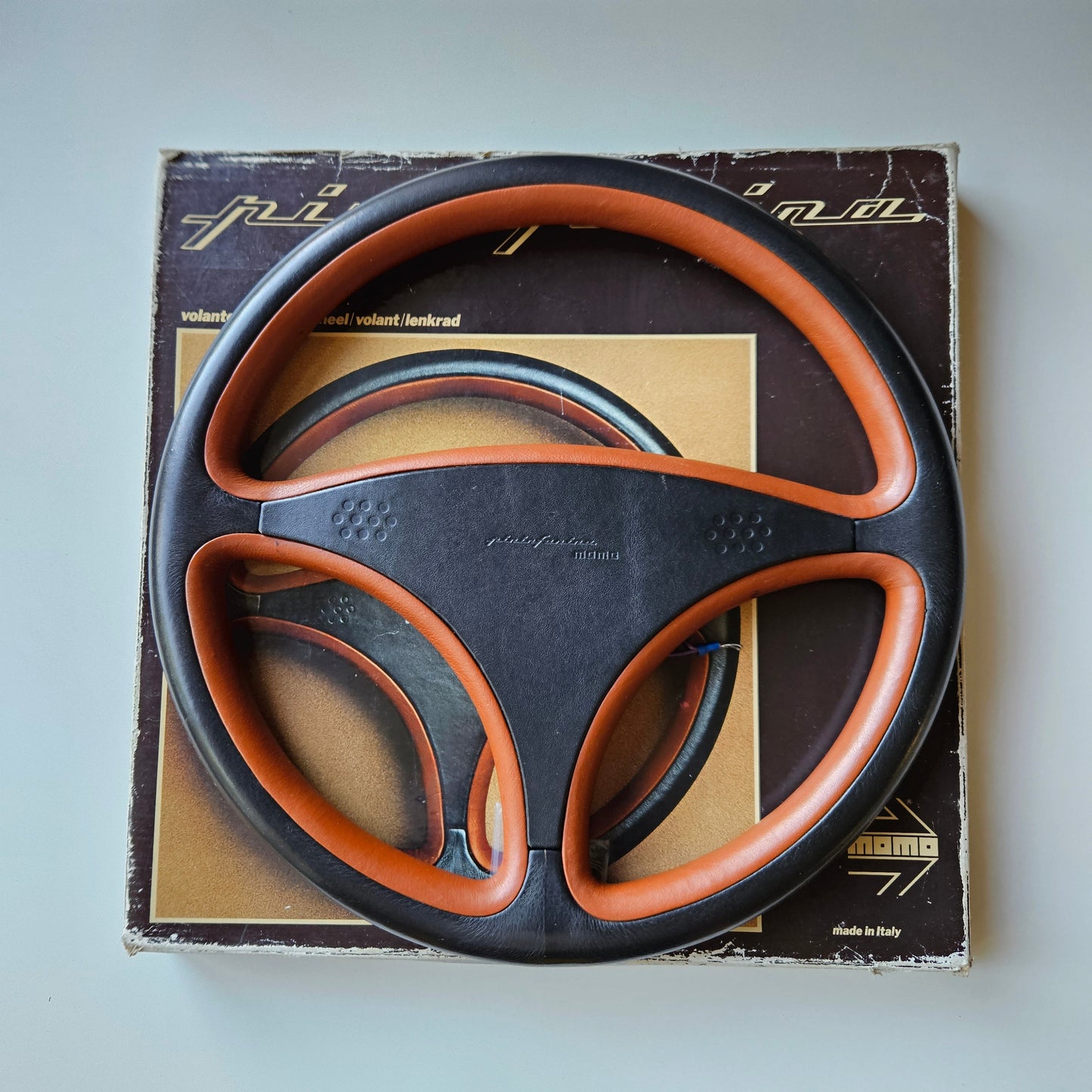 Momo Pininfarina Black/Brown Steering Wheel