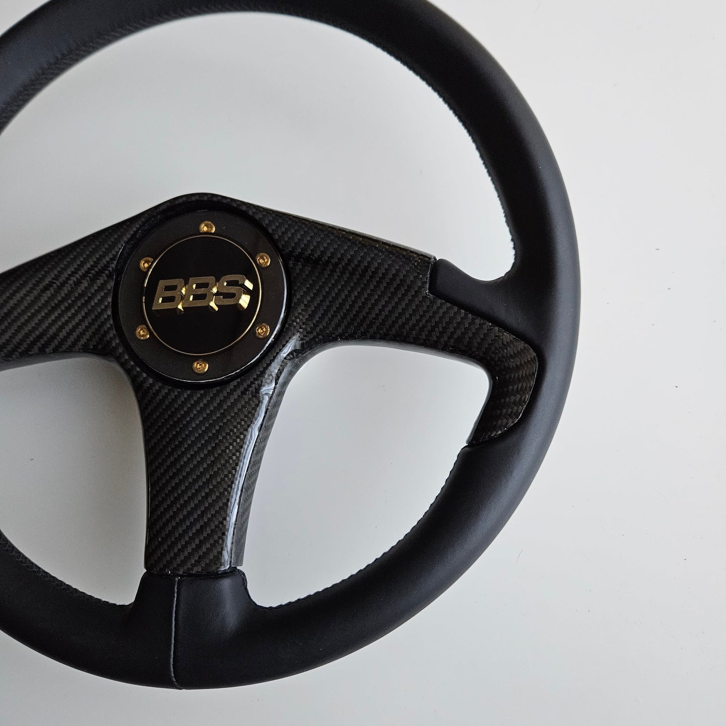 BBS Three Spoke Steering Wheel With Real Carbon Center