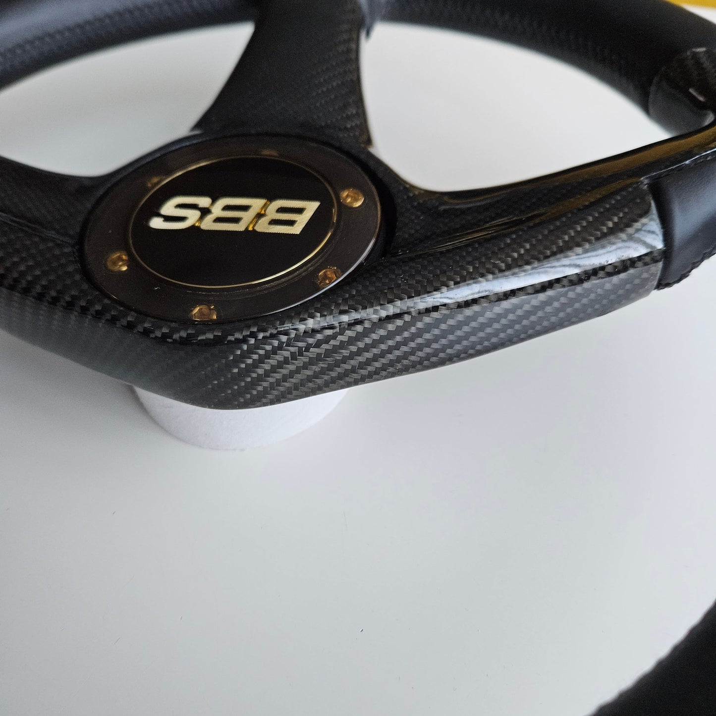 BBS Three Spoke Steering Wheel With Real Carbon Center
