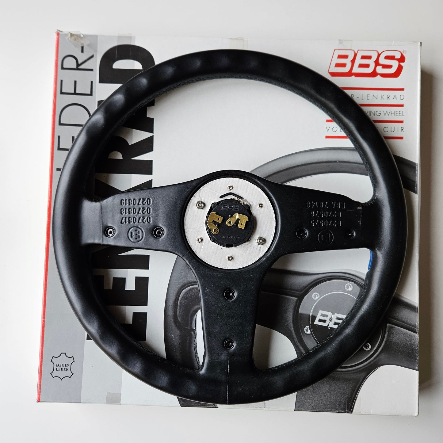 BBS Blue Designline Three Spoke Steering Wheel