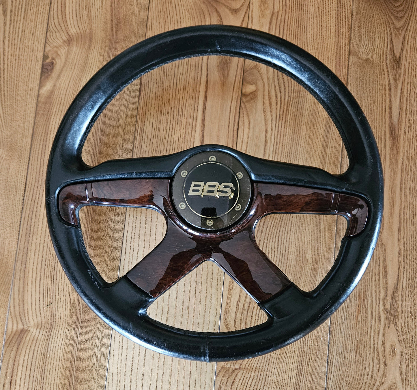 BBS "Briar Wood" Four Spoke Spoke Steering Wheel