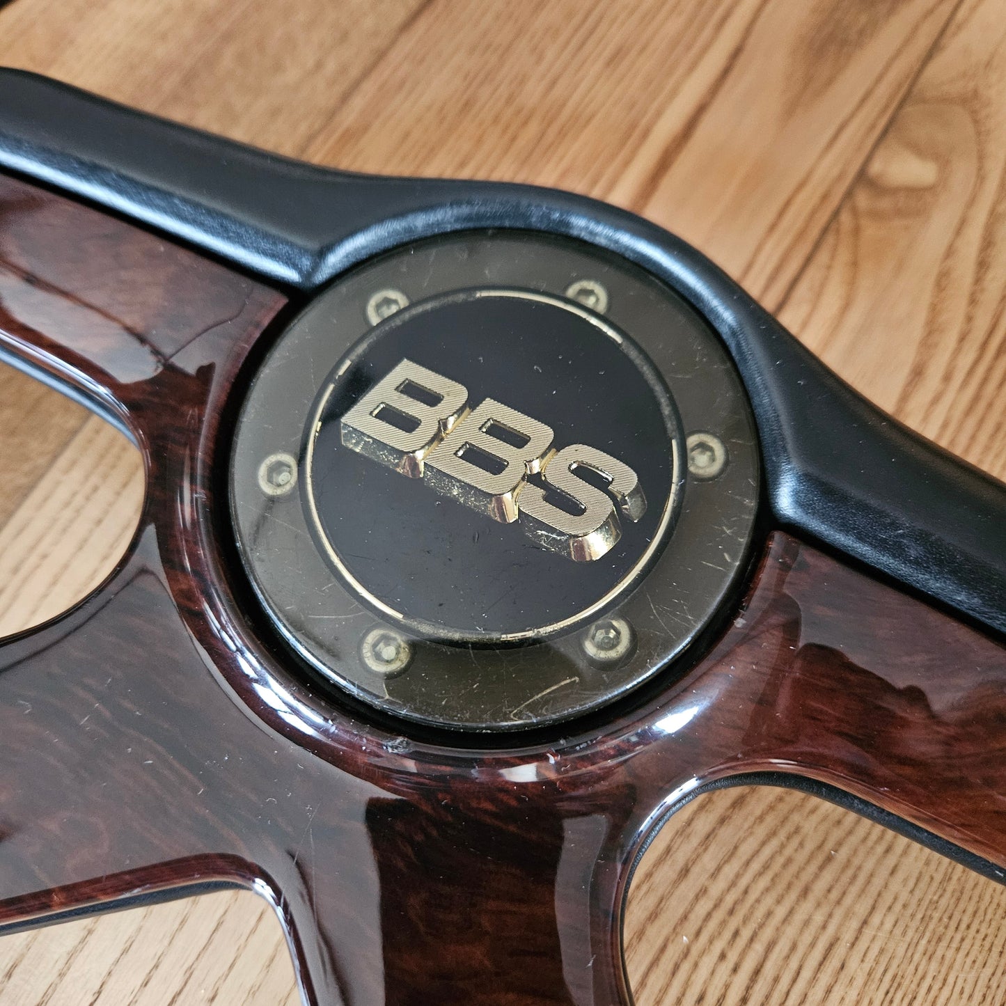 BBS "Briar Wood" Four Spoke Spoke Steering Wheel