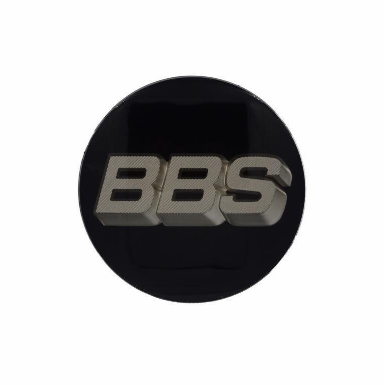BBS 3D Black & White Gold Wheel Cap Set 56mm