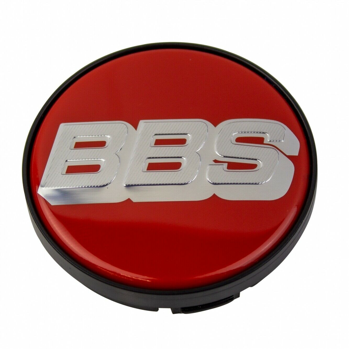 BBS Red Silver Wheel Cap Set 56mm