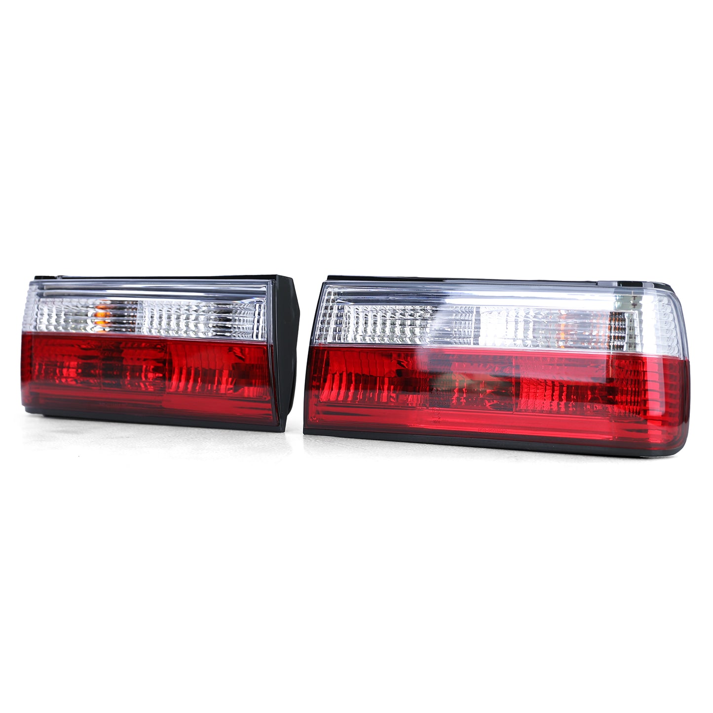 BMW E30 Clear Glass Red/Clear Tail Light Set