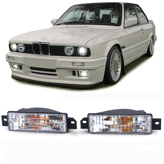 BMW E30 Clear Glass Turn Signal Set