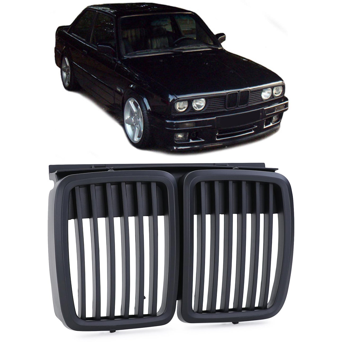 BMW E30 Front Grill Matt Black (82-94)