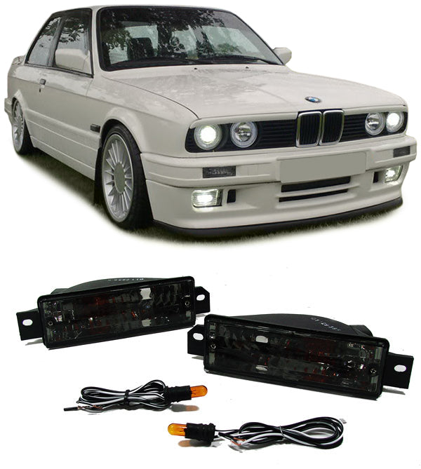 BMW E30 Clear Glass Smoked Turn Signal Set
