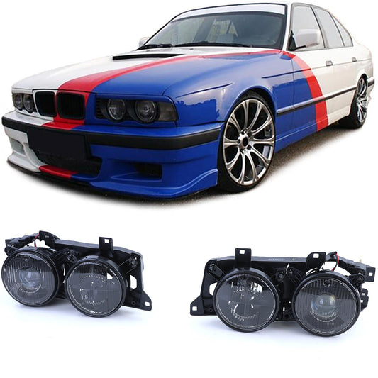 BMW E34 (88-95) E32 (88-94) Smoked Headlight Set