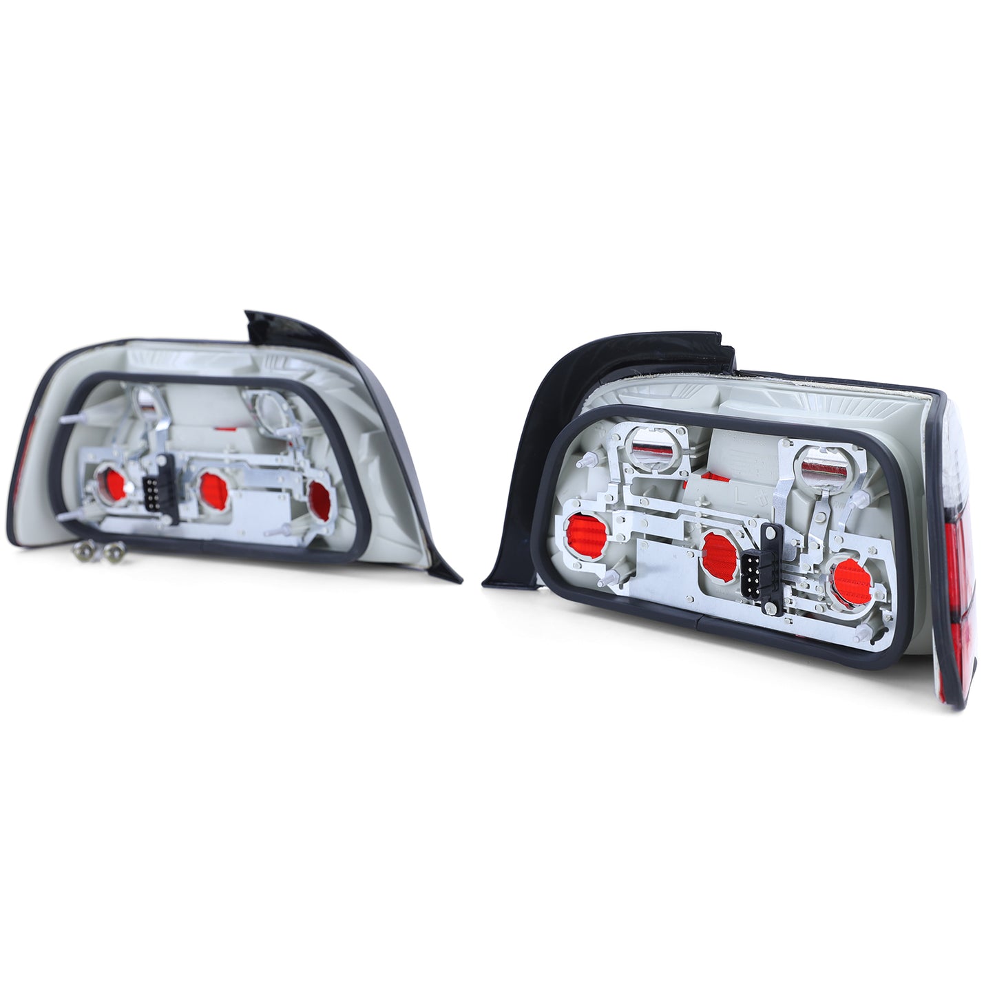 BMW E36 Clear Red Tail Light Set (90-99)
