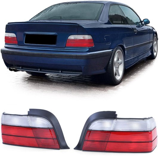BMW E36 Clear Red Tail Light Set (90-99)