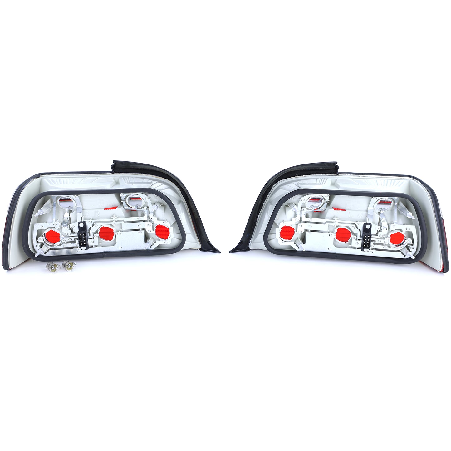 BMW E36 Clear Red Tail Light Set (90-99)