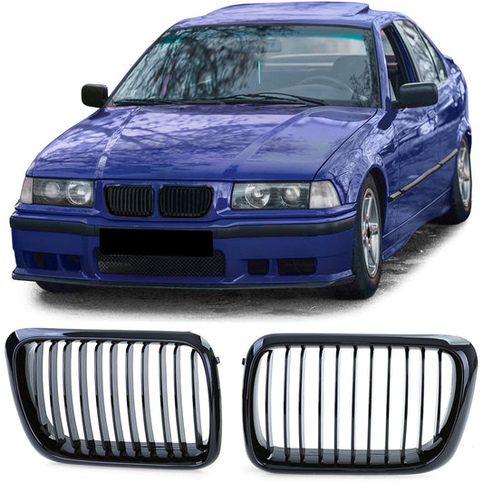 BMW E36 Front Grill Gloss Black (Facelift 96-99)