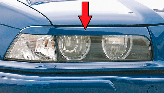 BMW E36 Headlight Eyebrow Spoiler Set