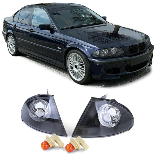 BMW E46 Clear Glass Smoked Turn Signal Set (Pre-facelift 98-01)