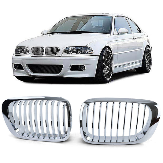 BMW E46 Front Grill Full Chrome Coupe + Cabrio (Pre-Facelift 99-03)