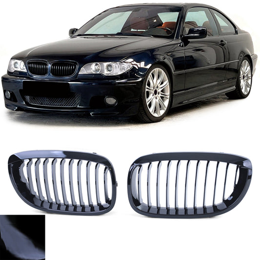 BMW E46 Front Grill Gloss Black Coupe + Cabrio (Facelift 03-07)