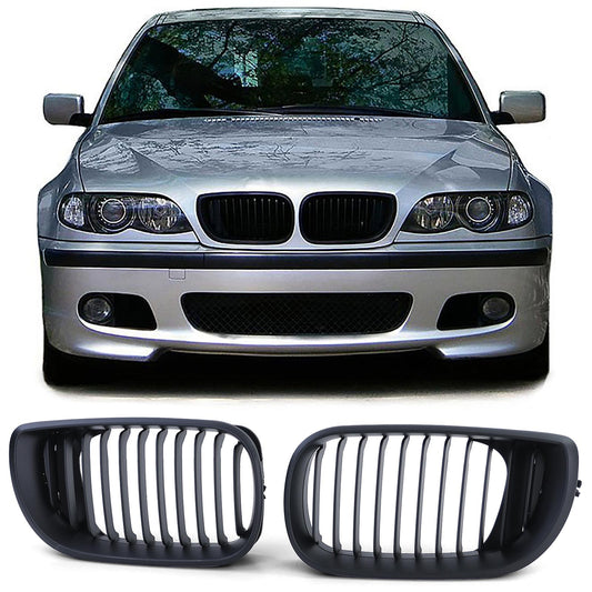 BMW E46 Front Grill Matt Black (Facelift 01-05)