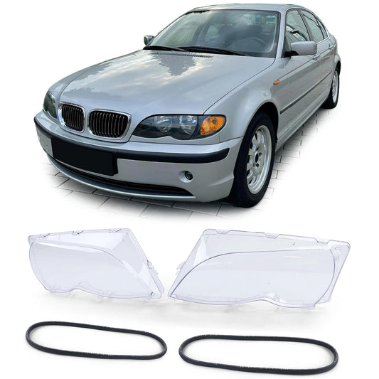 BMW E46 Headlight Replacement Lens Set (Facelift 01-05)