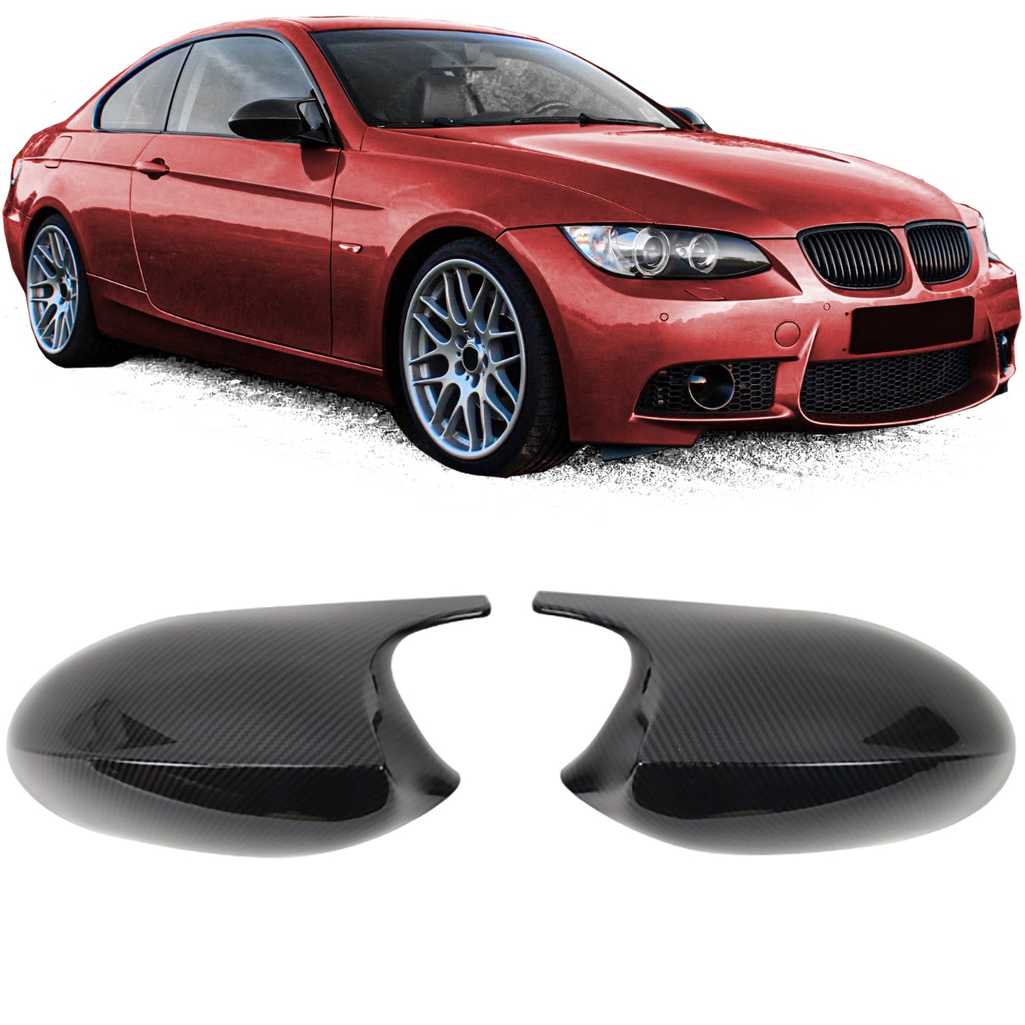BMW E92/E93 Carbon Look Mirror Cap Set Cabrio + Coupe (06-10)