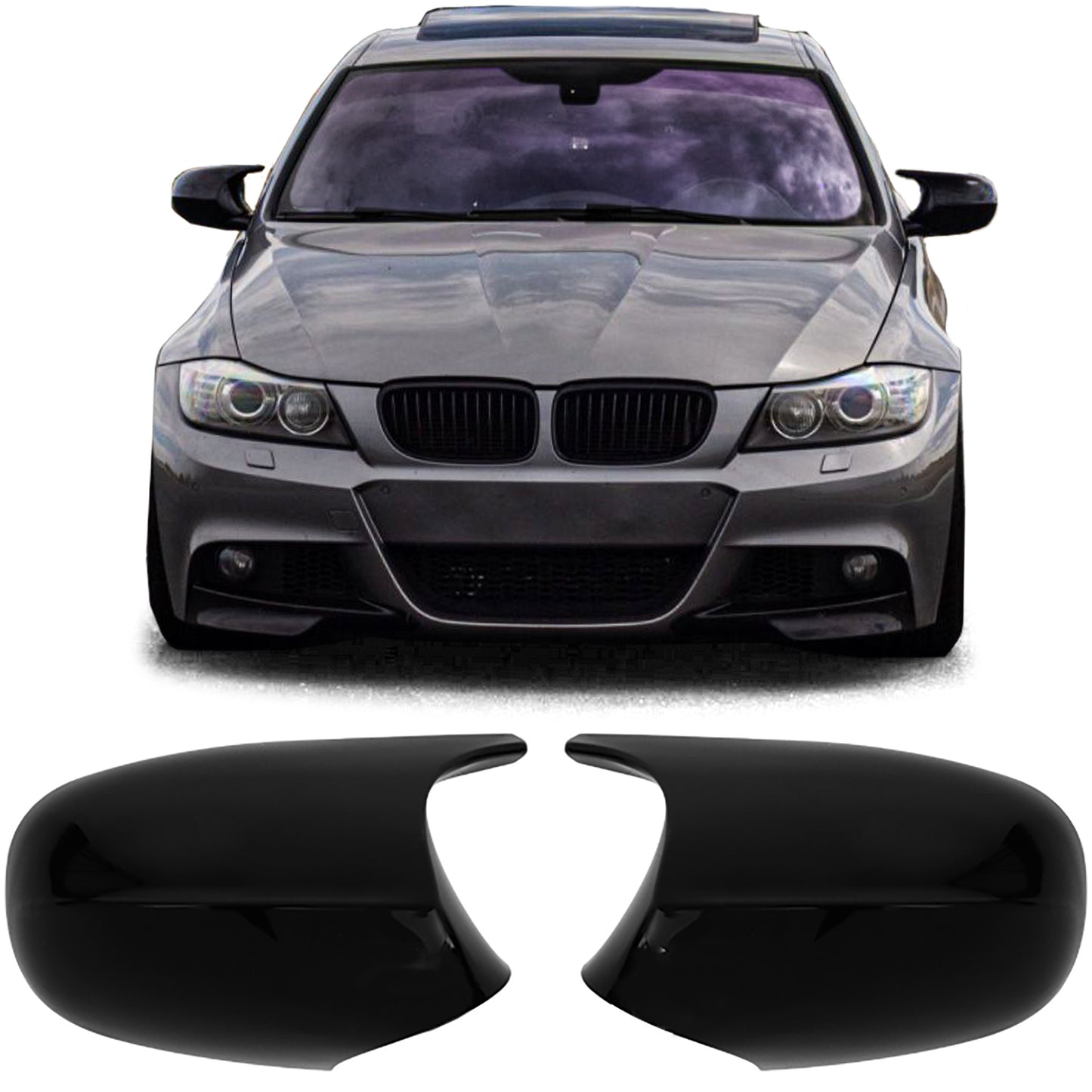 BMW E90/E91/E92/E93 Gloss Black Mirror Cap Set