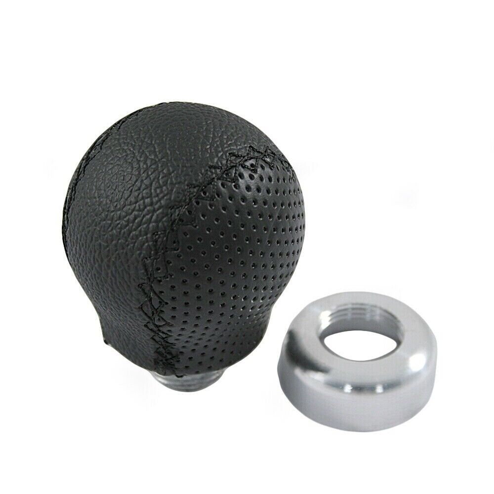 Black Round Leather Shift Knob