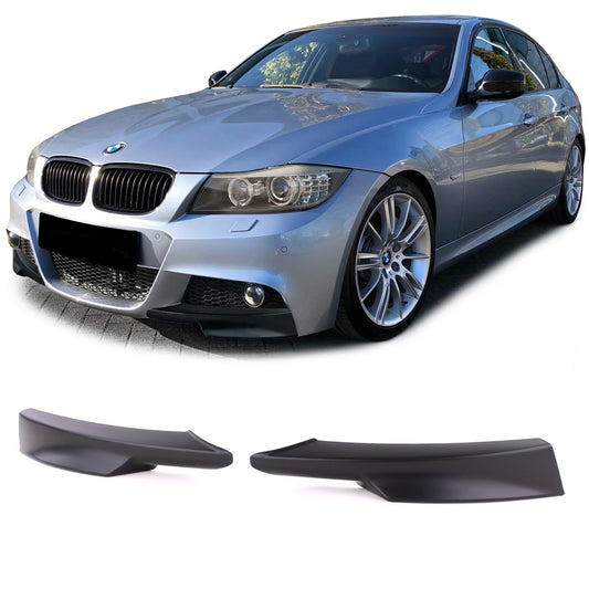 BMW E90/E91 Matt Black M Bumper Flap Splitter Set (08-12)