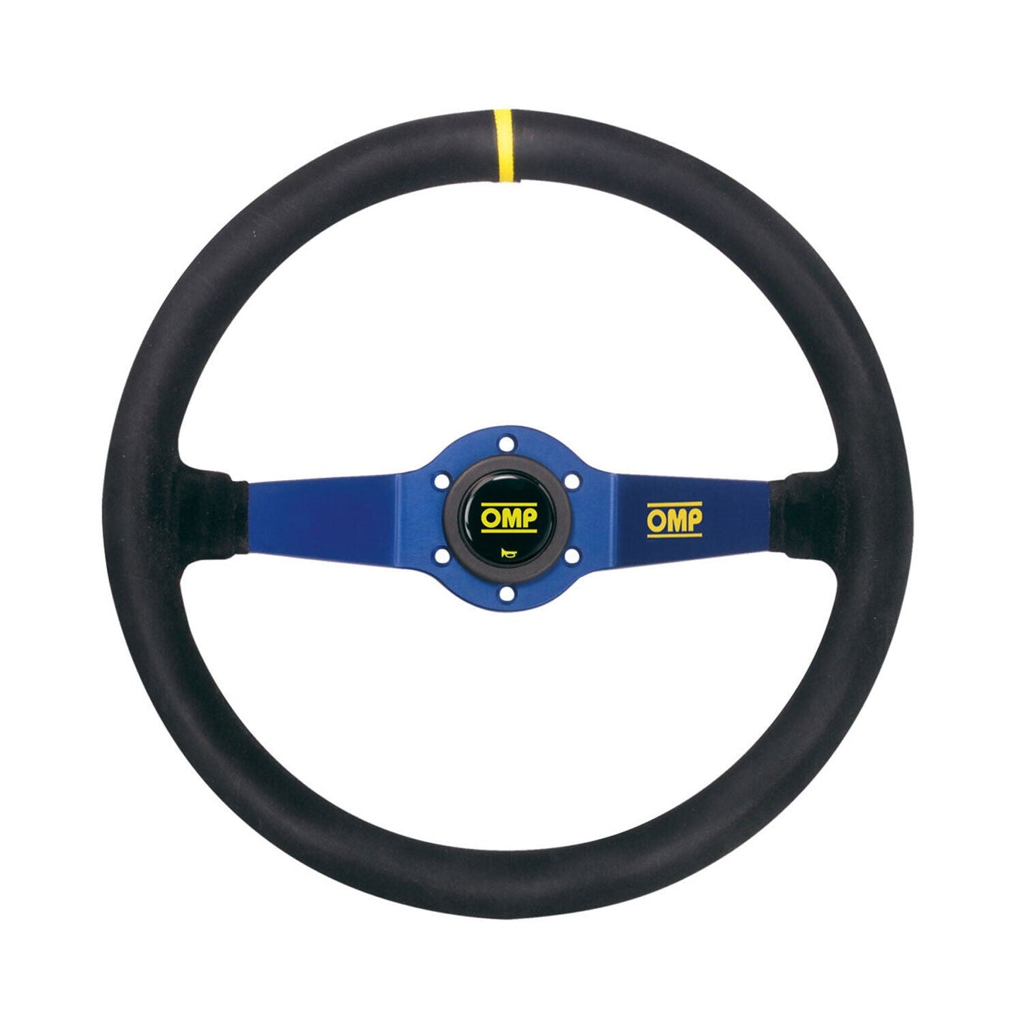 OMP Rally Leather Two Spoke Steering Wheel Blue